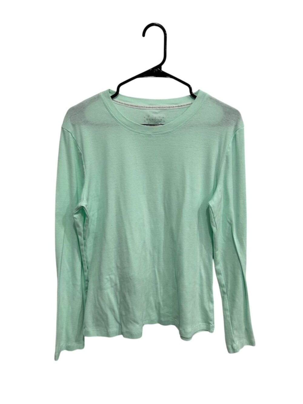 Sonoma Life+Style XL Mint Green Long Sleeve Shirt Cotton Blend Retro Minimalist